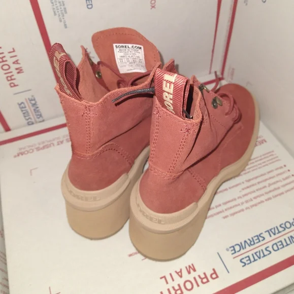 NEW SOREL Hi Line Heel Lace Up Boots - Picture 6 of 9